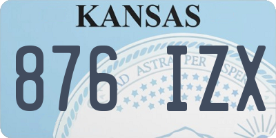 KS license plate 876IZX