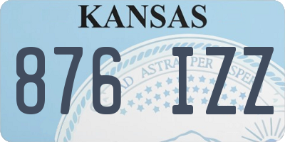KS license plate 876IZZ