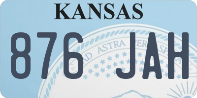 KS license plate 876JAH