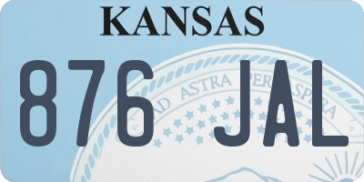 KS license plate 876JAL
