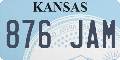 KS license plate 876JAM