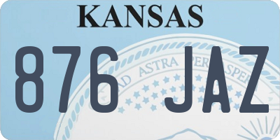 KS license plate 876JAZ