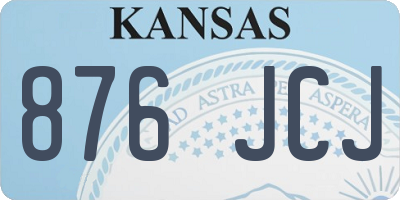 KS license plate 876JCJ