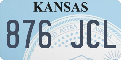 KS license plate 876JCL