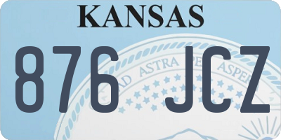 KS license plate 876JCZ