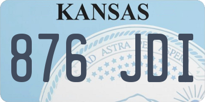 KS license plate 876JDI