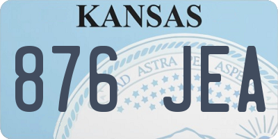 KS license plate 876JEA