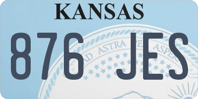 KS license plate 876JES