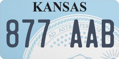 KS license plate 877AAB