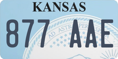 KS license plate 877AAE