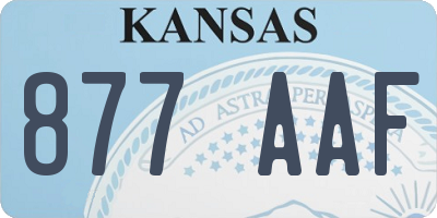 KS license plate 877AAF