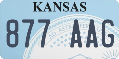 KS license plate 877AAG