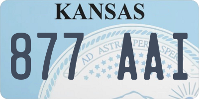 KS license plate 877AAI