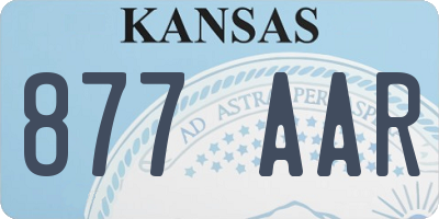 KS license plate 877AAR
