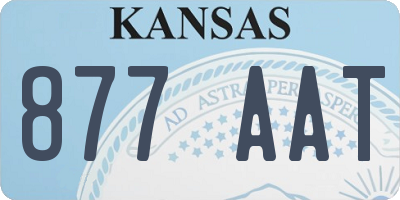 KS license plate 877AAT