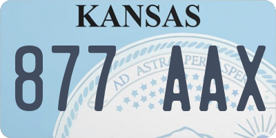 KS license plate 877AAX