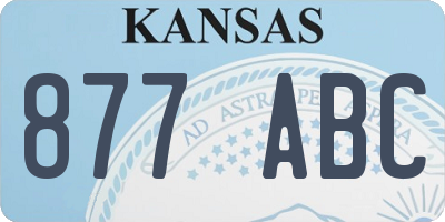 KS license plate 877ABC