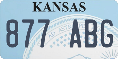 KS license plate 877ABG