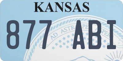 KS license plate 877ABI