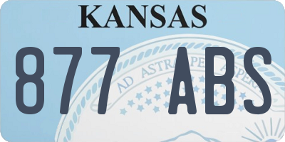 KS license plate 877ABS