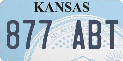 KS license plate 877ABT