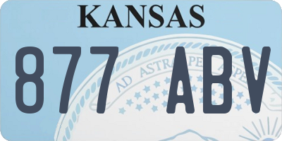 KS license plate 877ABV