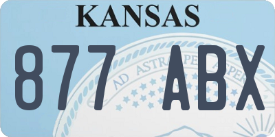 KS license plate 877ABX