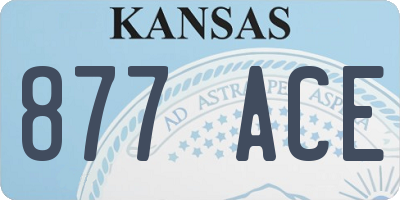 KS license plate 877ACE