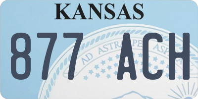 KS license plate 877ACH