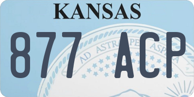 KS license plate 877ACP