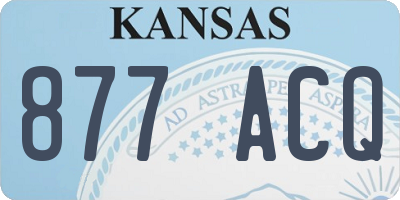 KS license plate 877ACQ
