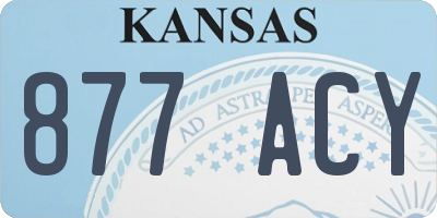 KS license plate 877ACY