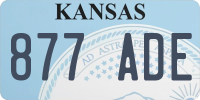 KS license plate 877ADE