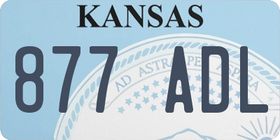 KS license plate 877ADL