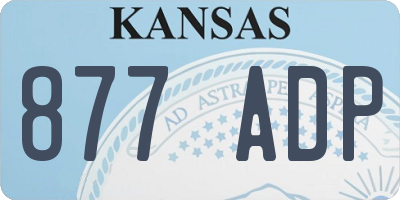 KS license plate 877ADP