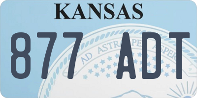 KS license plate 877ADT