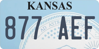 KS license plate 877AEF