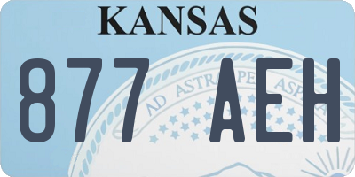 KS license plate 877AEH