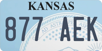 KS license plate 877AEK