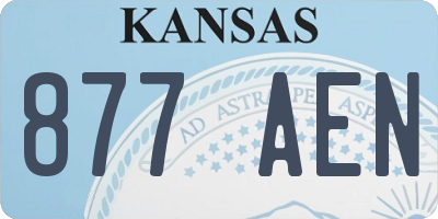 KS license plate 877AEN