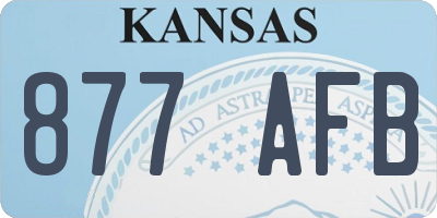 KS license plate 877AFB
