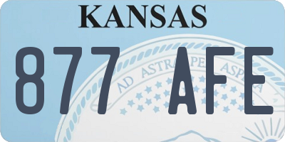 KS license plate 877AFE