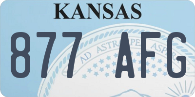 KS license plate 877AFG