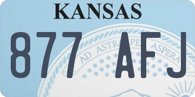 KS license plate 877AFJ