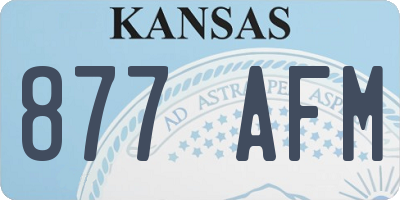 KS license plate 877AFM