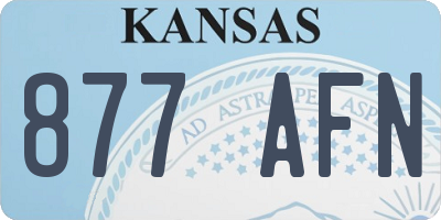 KS license plate 877AFN