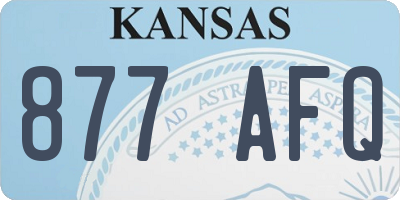 KS license plate 877AFQ