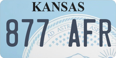 KS license plate 877AFR