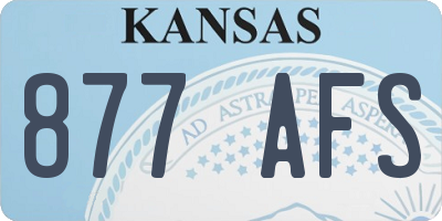 KS license plate 877AFS