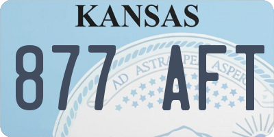 KS license plate 877AFT